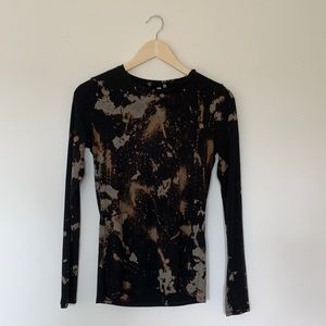 Banana Republic Black Tie Dye Long Sleeve